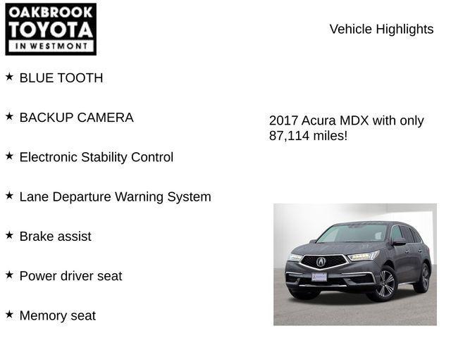 used 2017 Acura MDX car, priced at $18,627