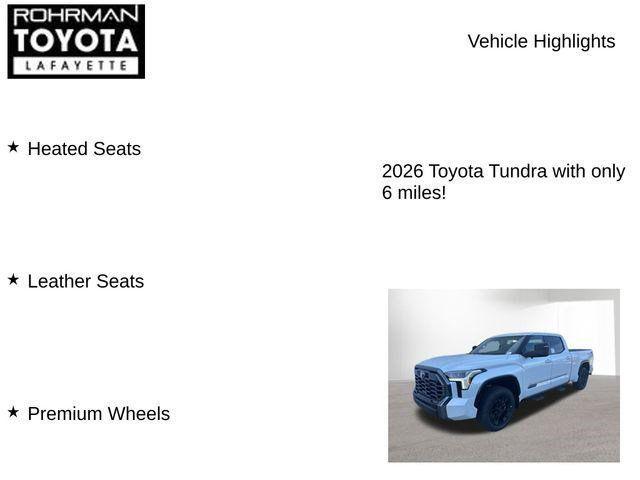 new 2026 Toyota Tundra car, priced at $68,469