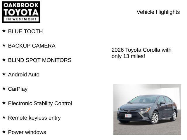 used 2026 Toyota Corolla car, priced at $24,200