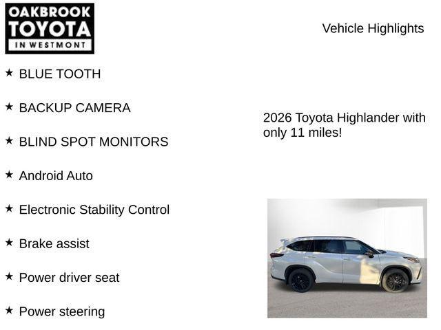 used 2026 Toyota Highlander car, priced at $51,999