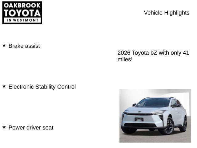 new 2026 Toyota bZ car, priced at $41,688