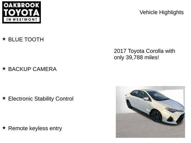 used 2017 Toyota Corolla car, priced at $17,800