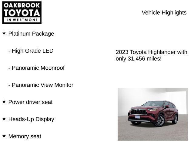 used 2023 Toyota Highlander Hybrid car, priced at $45,462