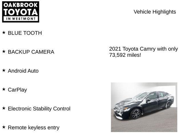 used 2021 Toyota Camry car, priced at $20,900