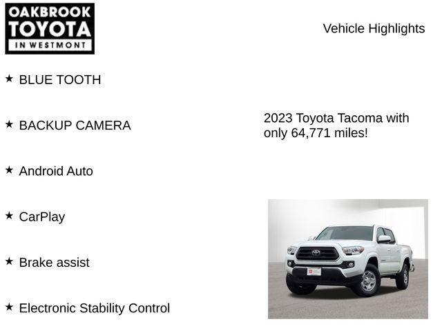 used 2023 Toyota Tacoma car, priced at $27,650