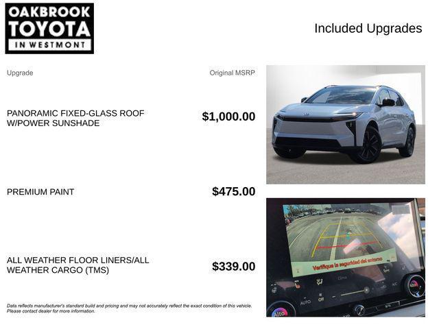 new 2026 Toyota bZ car, priced at $37,143