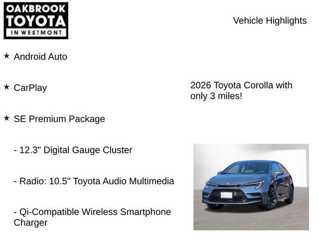 new 2026 Toyota Corolla Hybrid car, priced at $28,333