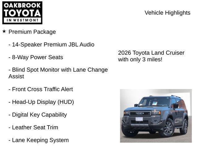 new 2026 Toyota Land Cruiser car, priced at $68,760