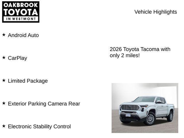 new 2026 Toyota Tacoma car, priced at $53,239