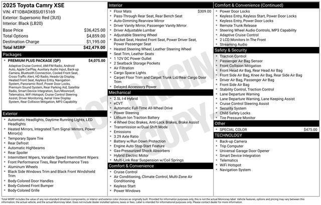 used 2025 Toyota Camry car, priced at $32,999