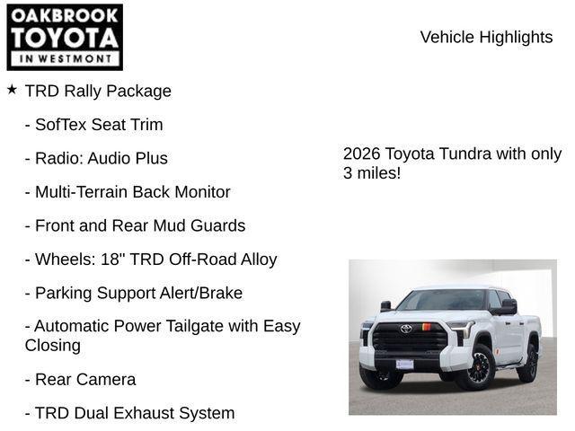 new 2026 Toyota Tundra car, priced at $57,197