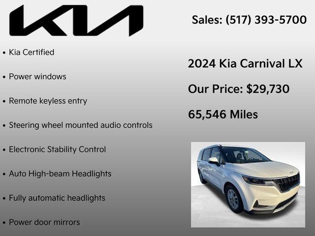 used 2024 Kia Carnival car, priced at $29,730