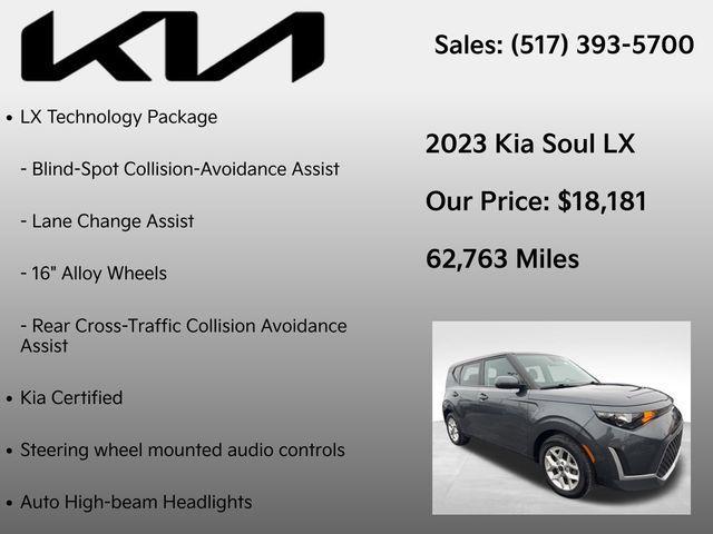 used 2023 Kia Soul car, priced at $18,181