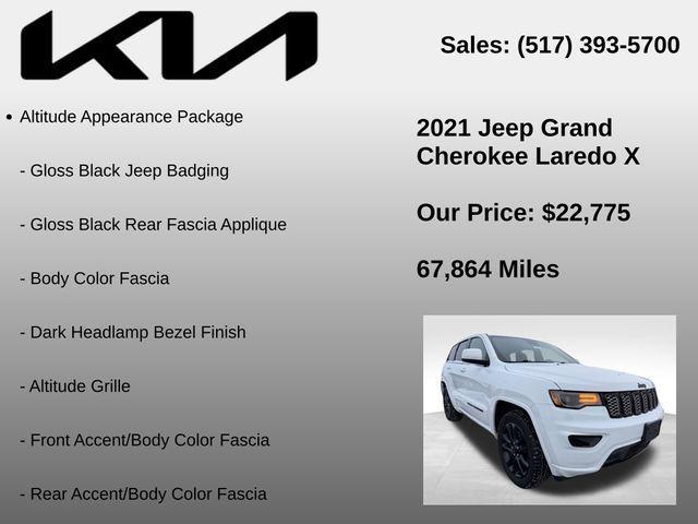 used 2021 Jeep Grand Cherokee car, priced at $22,775