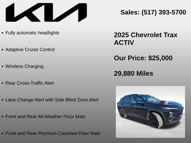 used 2025 Chevrolet Trax car, priced at $25,000