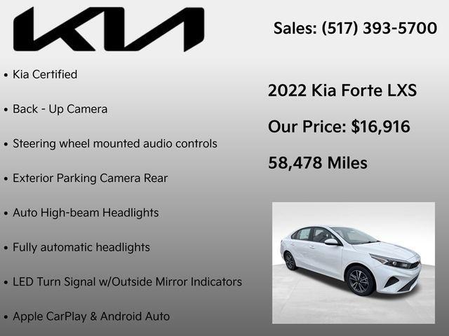 used 2022 Kia Forte car, priced at $16,916