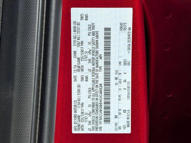 used 2017 Ford Escape car, priced at $15,995
