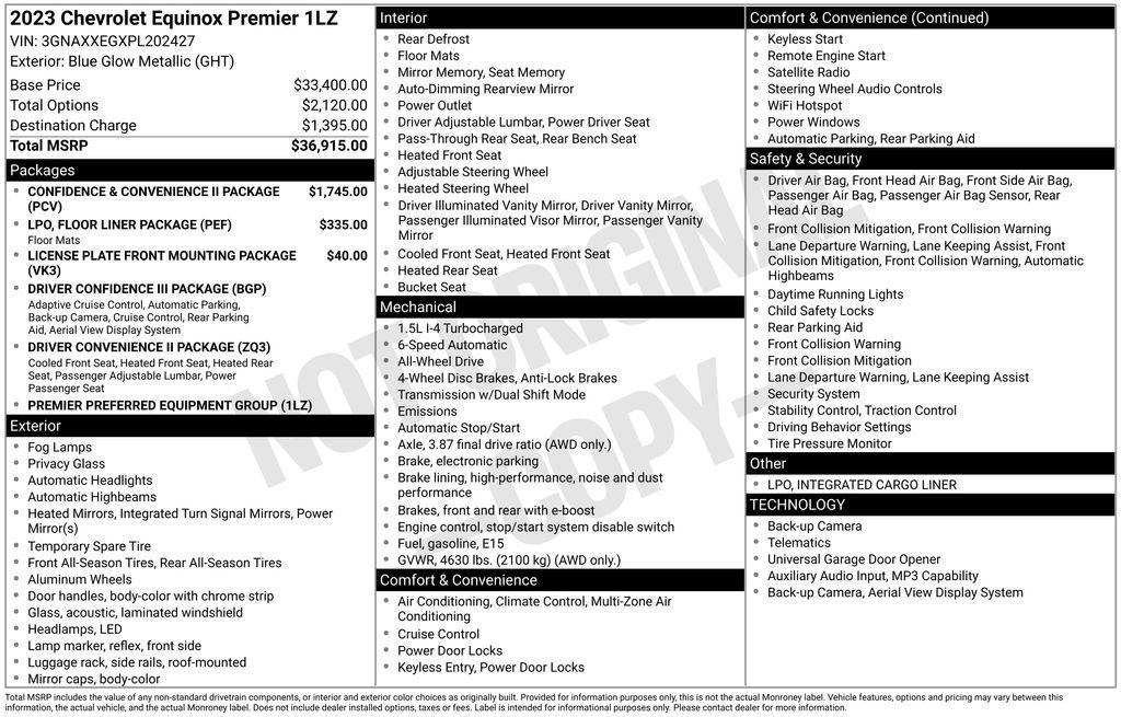 used 2023 Chevrolet Equinox car, priced at $25,167