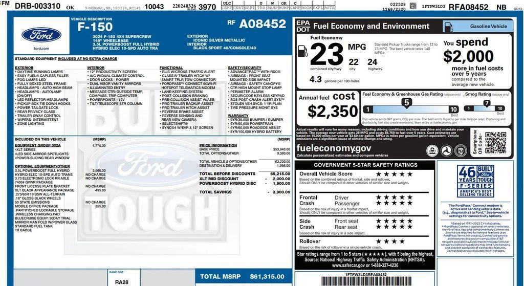 used 2024 Ford F-150 car, priced at $41,994