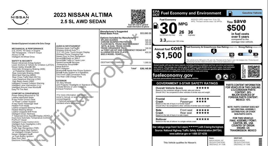 used 2023 Nissan Altima car, priced at $22,494
