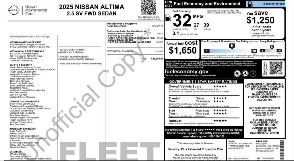 used 2025 Nissan Altima car, priced at $19,994