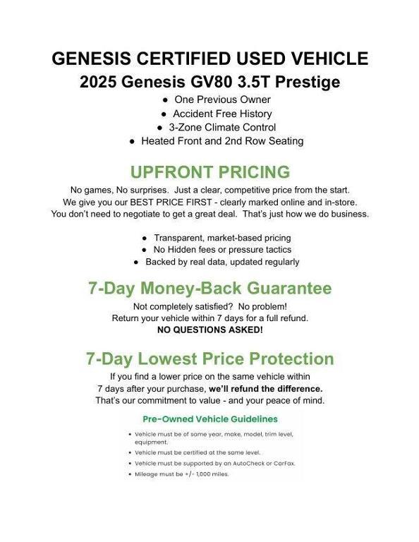 used 2025 Genesis GV80 car, priced at $64,881