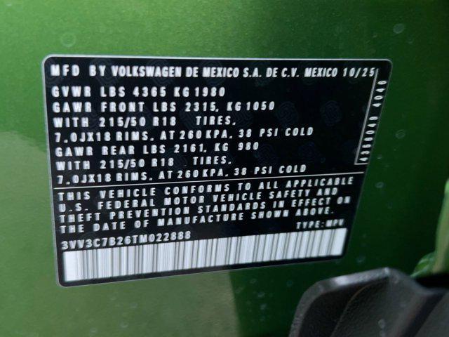 new 2026 Volkswagen Taos car, priced at $33,371