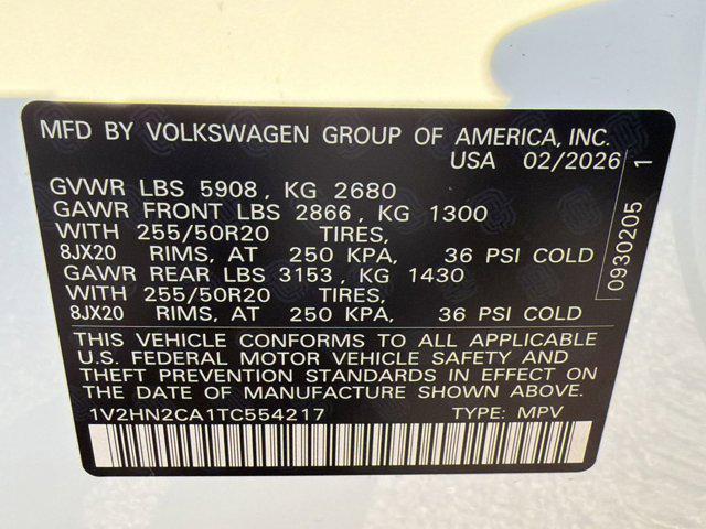 new 2026 Volkswagen Atlas car, priced at $42,881