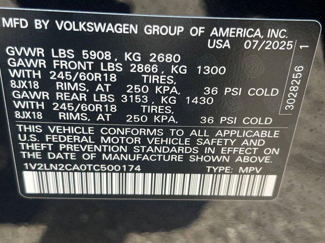 new 2026 Volkswagen Atlas car, priced at $42,380