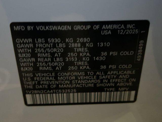 new 2026 Volkswagen Atlas car, priced at $48,084