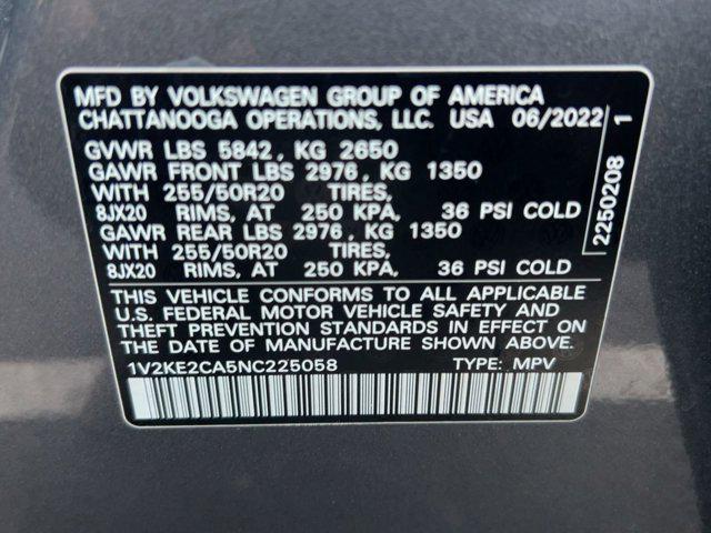 used 2022 Volkswagen Atlas Cross Sport car, priced at $27,999