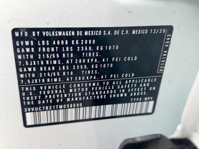 new 2026 Volkswagen Taos car, priced at $32,321