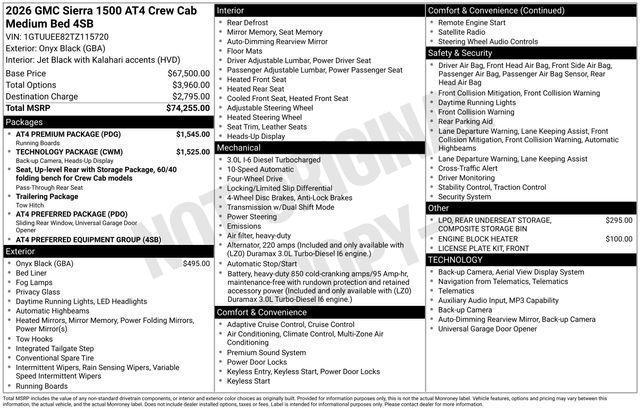 used 2026 GMC Sierra 1500 car, priced at $62,789