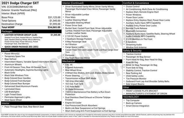used 2021 Dodge Charger car, priced at $18,587