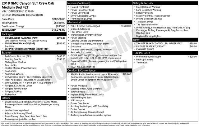 used 2018 GMC Canyon car, priced at $21,987