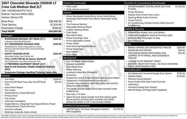 used 2007 Chevrolet Silverado 2500 car, priced at $25,987