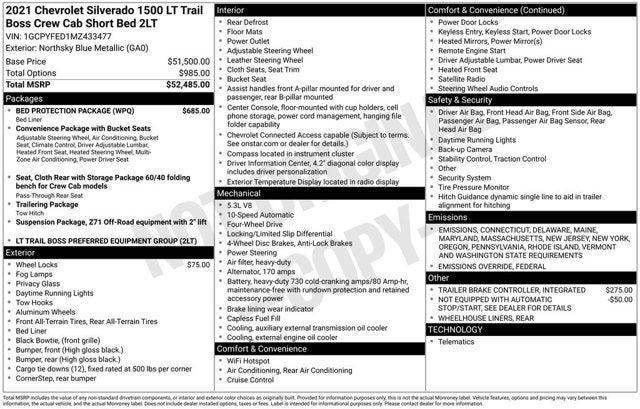 used 2021 Chevrolet Silverado 1500 car, priced at $35,735