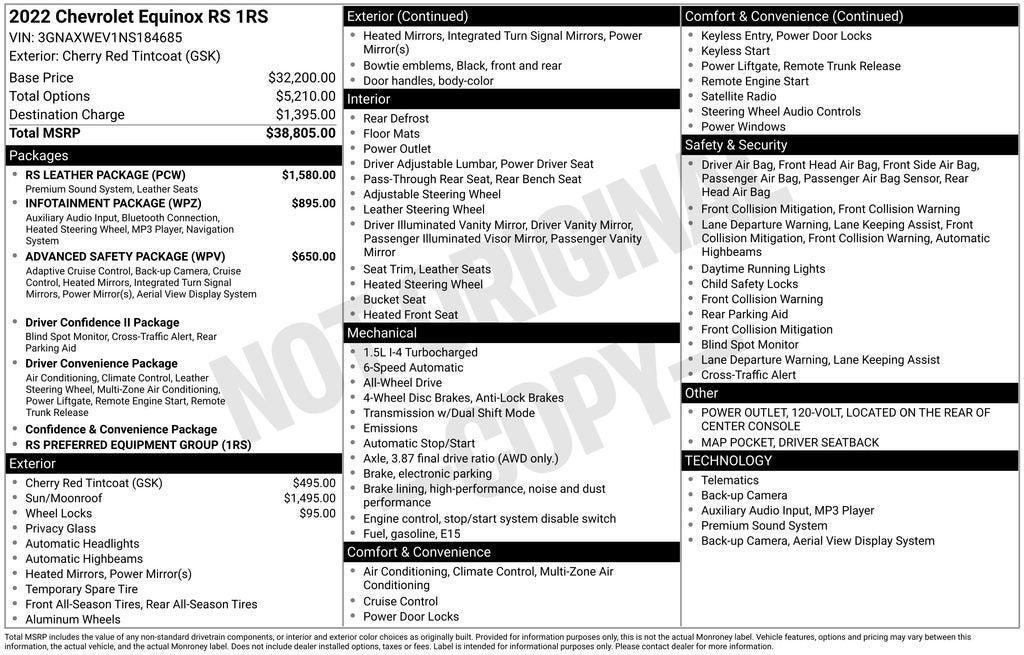 used 2022 Chevrolet Equinox car, priced at $23,627
