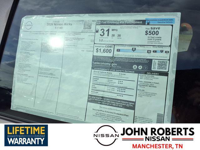 new 2026 Nissan Kicks car, priced at $23,130