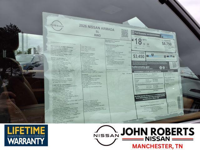 new 2026 Nissan Armada car, priced at $65,889