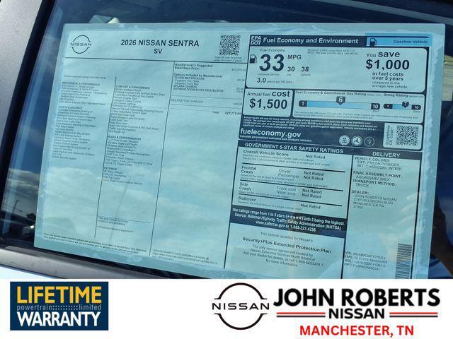 new 2026 Nissan Sentra car, priced at $23,083