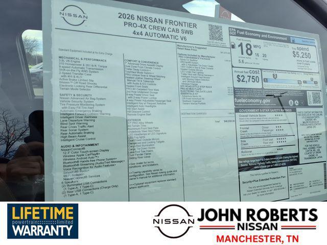 new 2026 Nissan Frontier car, priced at $41,888