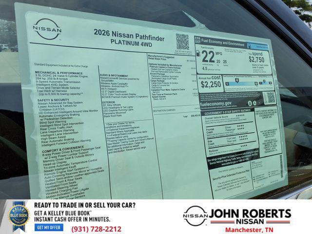 new 2026 Nissan Pathfinder car, priced at $48,584