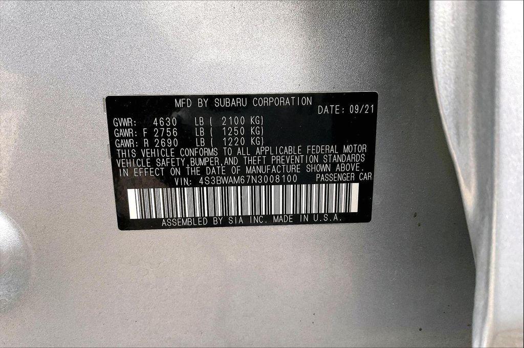 used 2022 Subaru Legacy car, priced at $23,295