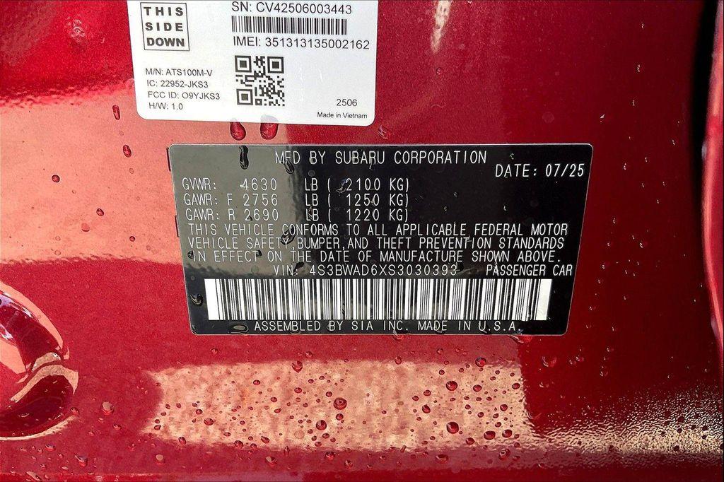 new 2025 Subaru Legacy car, priced at $30,020