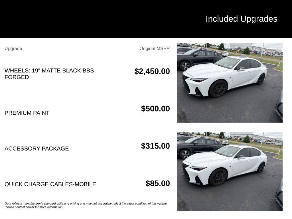 used 2023 Lexus IS 500 car, priced at $57,394