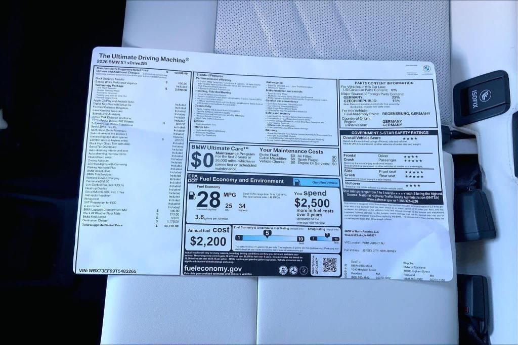 new 2026 BMW X1 car, priced at $48,770