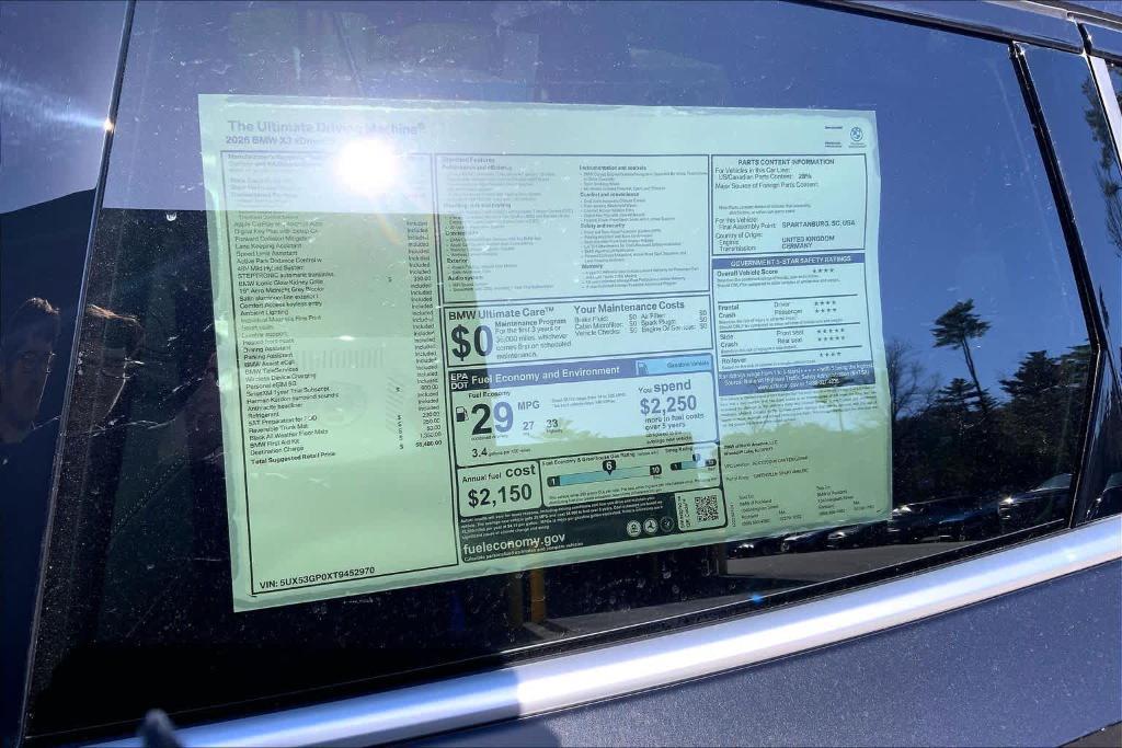 new 2026 BMW X3 car, priced at $56,480
