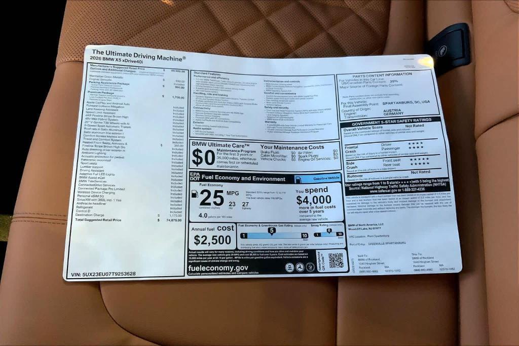 used 2026 BMW X5 car, priced at $68,294