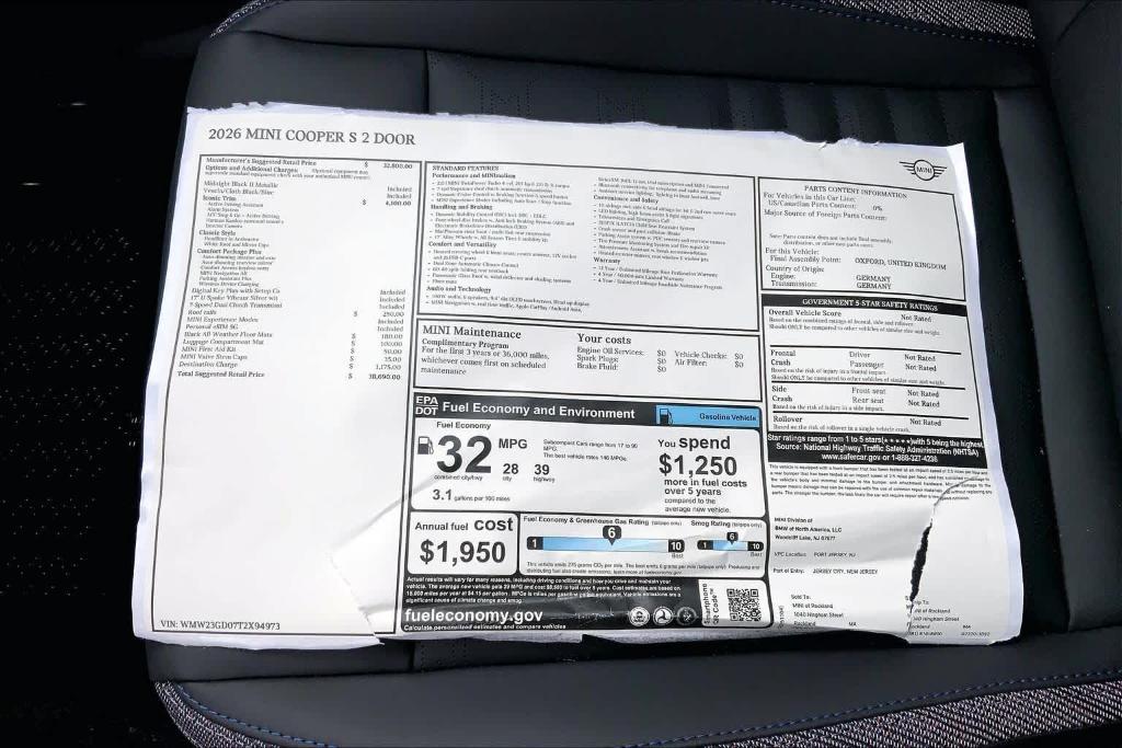 new 2026 MINI Hardtop car, priced at $38,690